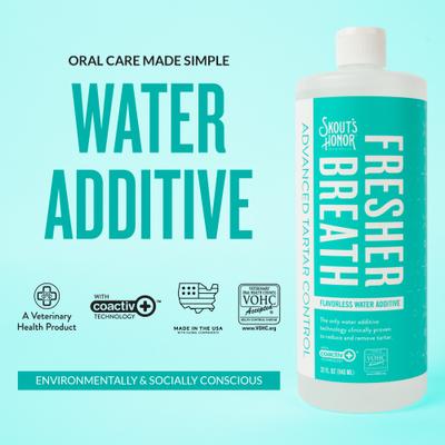 Show full view: Skout's Honor Oral Care Fresh & Flavorless Dog & Cat Dental Water Additive, 32-fl oz bottle slide 3 of 11