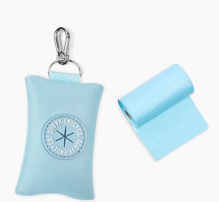 Show full view: Dog Friendly Co. Neoprene Fabric Poop Bag Holder, Sky Blue slide 2 of 6