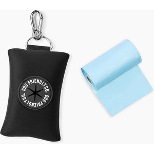 Dog Friendly Co. Neoprene Fabric Poop Bag Holder, Black