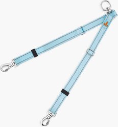 Dog Friendly Co. Tangle Free Reflective Walk Two Dog Leash Splitter, Sky Blue