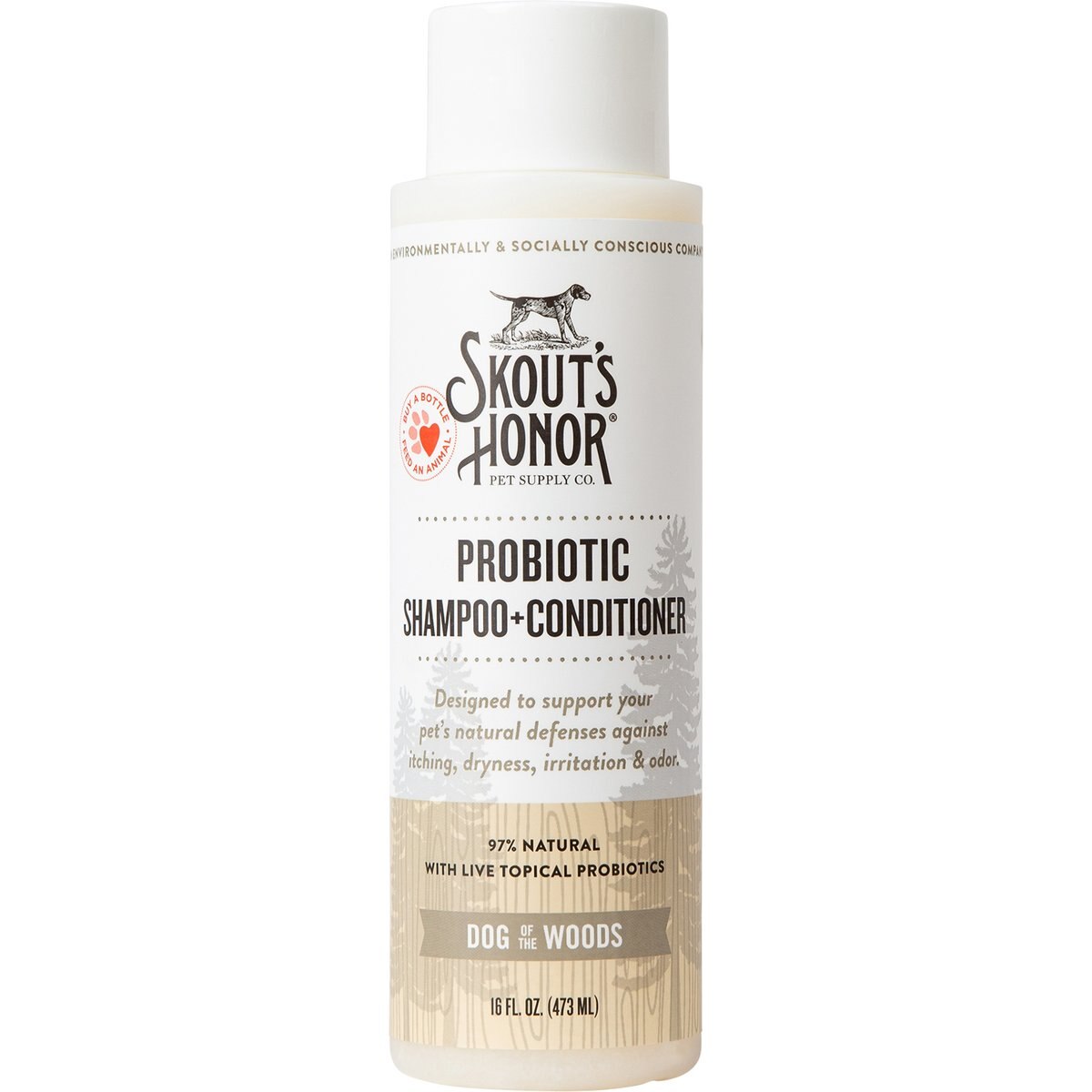 Skout's Honor Dog of the Woods Probiotic Dog Shampoo & Conditioner, 16-fl oz bottle