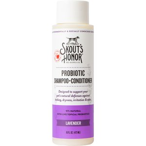Skout's Honor Probiotic Lavender Pet Shampoo & Conditioner, 16-fl oz bottle