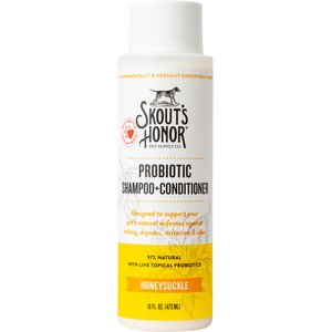 Skout's Honor Probiotic Honeysuckle Pet Shampoo & Conditioner, 16-fl oz bottle
