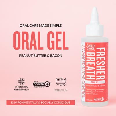 Show full view: Skout's Honor Peanut Butter & Bacon Dog Oral Gel, 4-fl oz bottle slide 3 of 11