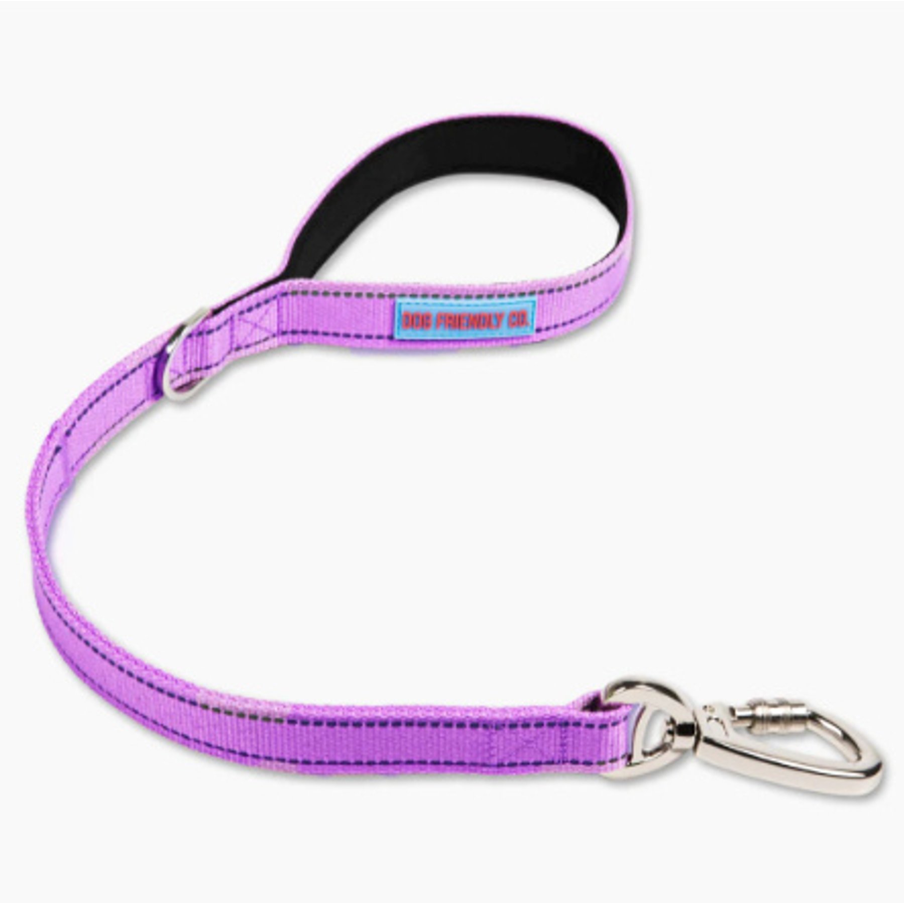 Dog Friendly Co. Close Control Short Trainer Strain Free & Shock Resistant Dog Leash, Purple, Regular