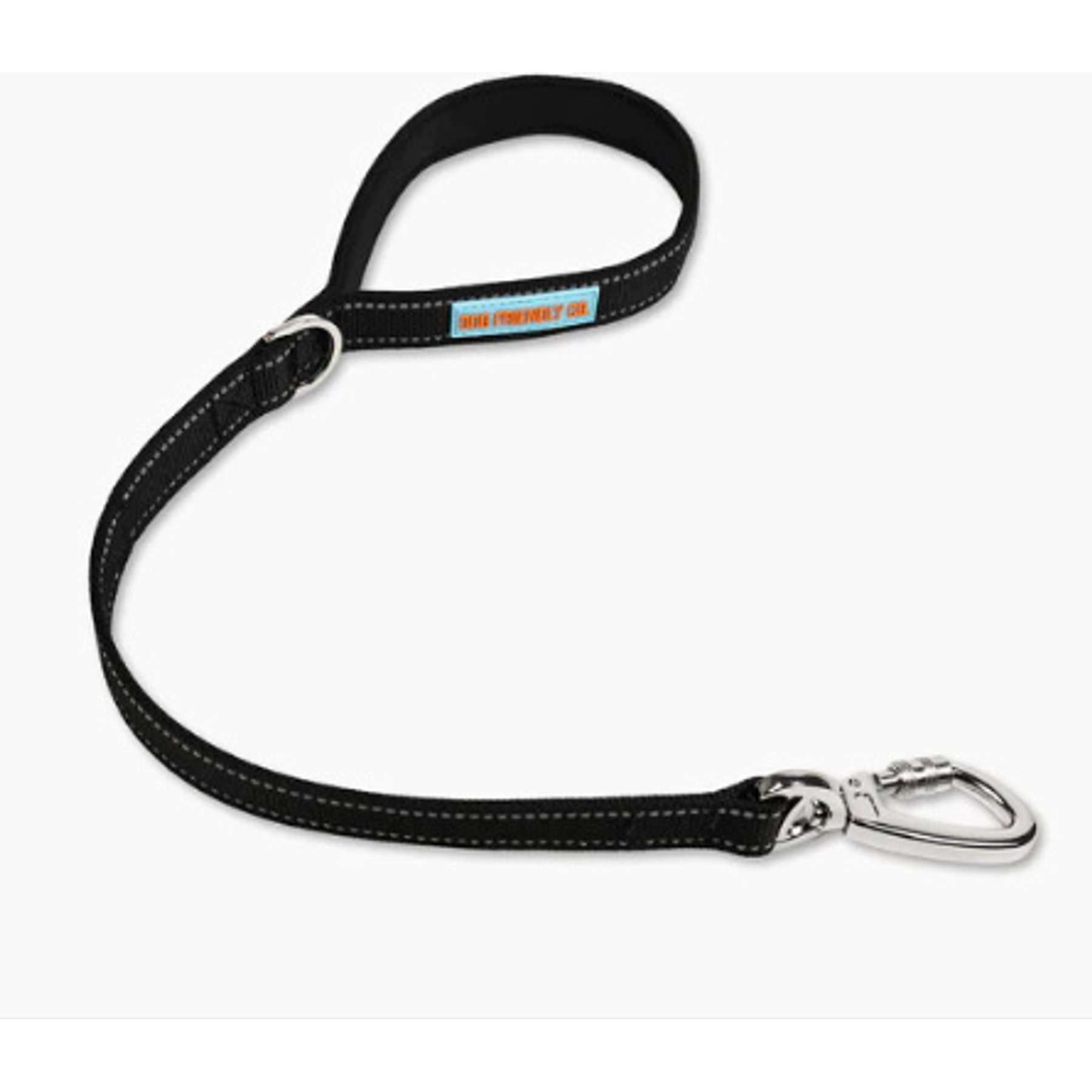 Dog Friendly Co. Close Control Short Trainer Strain Free & Shock Resistant Dog Leash, Black, Regular