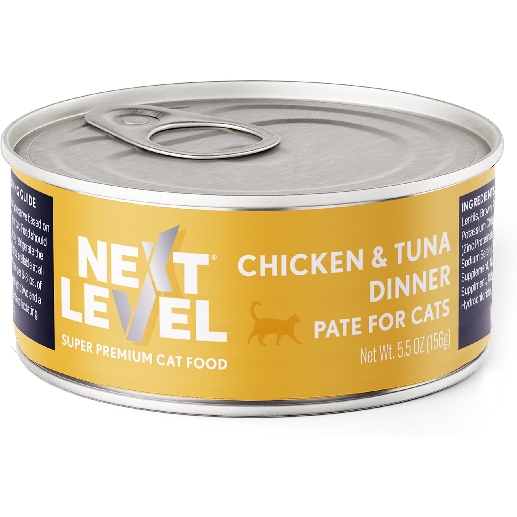 Next Level Super Premium Pet Food Chicken & Tuna Dinner Cat Wet Food Topper, 5.5-oz can, case of 12