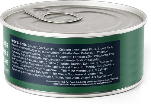 Show full view: Next Level Super Premium Pet Food Chicken & Liver Dinner Cat Wet Food Topper, 5.5-oz can, case of 12 slide 3 of 7