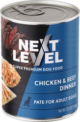 Next Level Super Premium Pet Food Chicken & Beef Dinner Dog Wet Food Topper, 12.5-oz can, case of 12