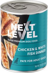Next Level Super Premium Pet Food Chicken & White Fish Dinner Dog Wet Food Topper, 12.5-oz can, case of 12