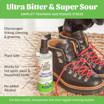 Show full view: Skout's Honor Super Sour Anti Chew Dog & Cat Spray, 8-fl oz bottle slide 6 of 11
