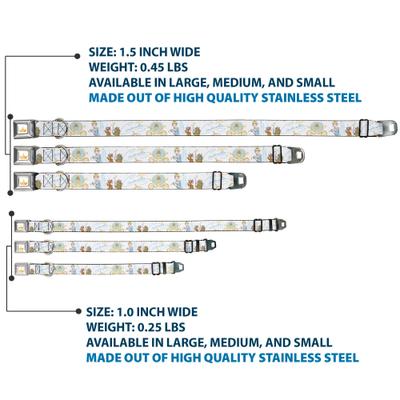Show full view: Buckle-Down Disney Cinderella Pumpkin Coach & Mice Pose Dog Collar, Medium: 11 to 16.5-in neck, 1-in wide slide 3 of 8