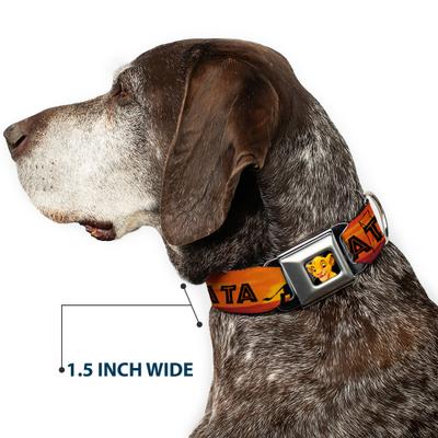 Show full view: Buckle-Down Disney Lion King Hakuna Matata Sunset Dog Collar, Small: 13 to 17-in neck, 1.5-in wide slide 8 of 9