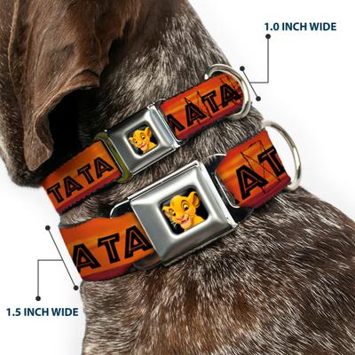 Show full view: Buckle-Down Disney Lion King Hakuna Matata Sunset Dog Collar, Small: 13 to 17-in neck, 1.5-in wide slide 3 of 9