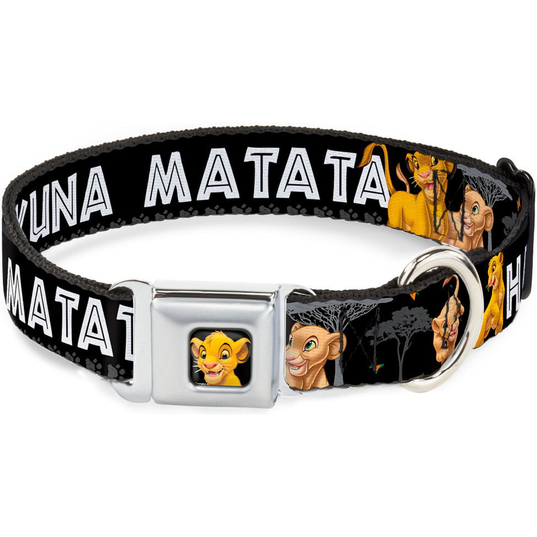 Buckle-Down Disney Lion King Simba Nala Hakuna Matata Dog Collar, Small: 13 to 17-in neck, 1.5-in wide