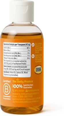 Show full view: Zesty Paws Wild Alaskan Omega-3 Salmon Oil Liquid Skin & Coat Supplement for Dogs & Cats, 2-fl oz bottle slide 8 of 10