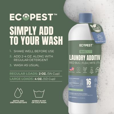 Show full view: ECOPEST BugOut! Laundry Additive Dog & Cat Flea & Tick Treatment, 32-fl oz bottle slide 4 of 9
