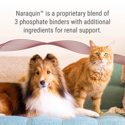 Show full view: Naraquin Dietary Phosphate Binder Plus Renal Support Supplement for Dogs & Cats, 60 count slide 3 of 9