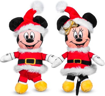 Show full view: Disney Classics Christmas Mickey & Friends Holiday Mickey & Minnie Contemporary Style 6-in Squeaky Plush Dog Toy, 2 count slide 3 of 8