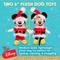 Show in main carousel: Disney Classics Christmas Mickey & Friends Holiday Mickey & Minnie Contemporary Style 6-in Squeaky Plush Dog Toy, 2 count slide 6 of 8
