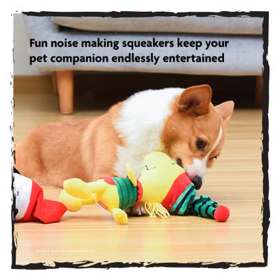 Show full view: PEANUTS Christmas Holiday Snoopy Santa & Woodstock Elf Big Head 9-in Plush Dog Toy, 2 count slide 7 of 7