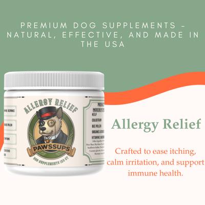 Show full view: Pawssups Allergy Relief Chew Supplement for Dogs, 12 count jar slide 7 of 10