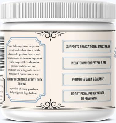 Show full view: Pawssups Calming with Melatonin Chew Supplement for Dogs, 120 count jar slide 10 of 10