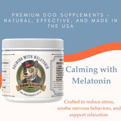 Show full view: Pawssups Calming with Melatonin Chew Supplement for Dogs, 120 count jar slide 6 of 10