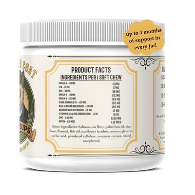 Show full view: Pawssups Skin & Coat Chew Supplement for Dogs, 120 count jar slide 9 of 12