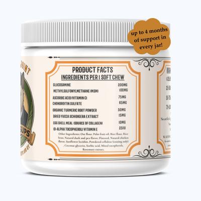 Show full view: Pawssups Hip & Joint Support Chew Supplement for Dogs, 120 count jar slide 8 of 11