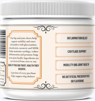 Show full view: Pawssups Hip & Joint Support Chew Supplement for Dogs, 120 count jar slide 9 of 11