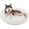 Show in main carousel: LFC PETS Donut Bolster Dog & Cat Bed with Removable Cover, Milky White, Large slide 1 of 11