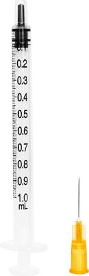 Show full view: UltiCare VetRx Syringes, 1 mL x 25G x 15.9mm(5/8"), Luer Slip, Hard Pack Syringe/Needle Combo, 100 Syringes slide 6 of 6