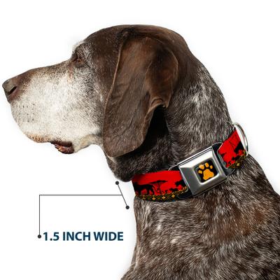 Show full view: Buckle-Down Disney Mufasa Simba Just Cant Wait to Be King Family Silhouette Dog Collar, Small: 9.5 to 13-in neck, 1-in wide slide 7 of 8