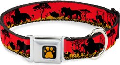 Buckle-Down Disney Mufasa Simba Just Cant Wait to Be King Family Silhouette Dog Collar, Small: 9.5 to 13-in neck, 1-in wide