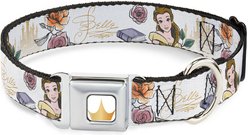 Buckle-Down Disney Beauty & the Beast Belle Castle Pose Dog Collar, Small: 9.5 to 13-in neck, 1-in wide