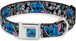 Buckle-Down Disney Stitch Poses Mini Scrump Scattered Dog Collar, Large: 15 to 24-in neck, 1-in wide