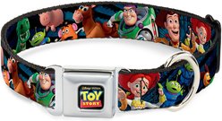 Buckle-Down Disney Toy Story Characters Running Denim Rays Dog Collar, Medium: 11 to 16.5-in neck, 1-in wide
