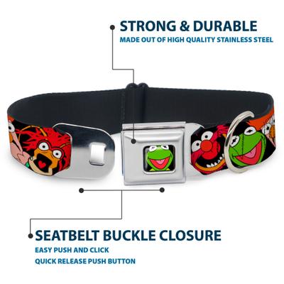Show full view: Buckle-Down Disney Muppets Faces Dog Collar, Medium: 11 to 16.5-in neck, 1-in wide slide 4 of 8