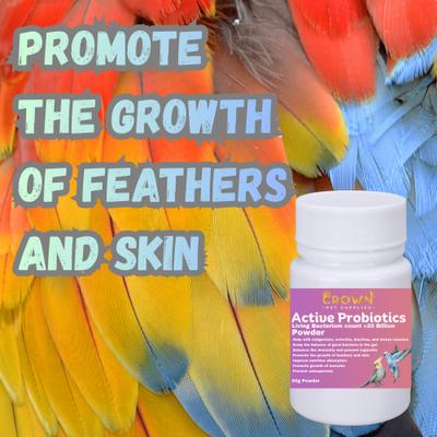 Show full view: Crown Pet Supplies Probiotics Over 20 Billions Beneficial Bacteria Powder Bird Supplement, 1.76-oz bag slide 6 of 8