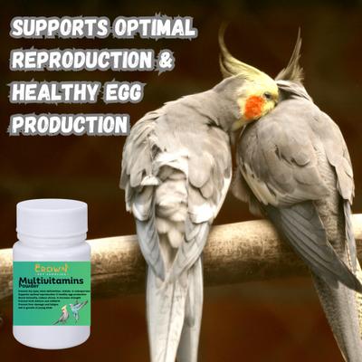 Show full view: Crown Pet Supplies The Perfect Formula Multivitamin Powder Bird Supplement, 2.65-oz bag slide 6 of 7