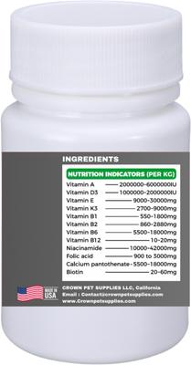 Show full view: Crown Pet Supplies The Ultimate Formula Multivitamins Powder Pigeon Supplement, 2.65-oz bag slide 3 of 7