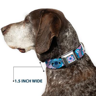 Show full view: Buckle-Down Disney Lilo & Stitch Stitch Flip Expressions Dog Collar, Large: 20 to 31-in neck, 1.5-in wide slide 8 of 9