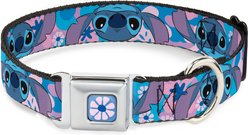 Buckle-Down Disney Lilo & Stitch Stitch Flip Expressions Dog Collar, Large: 15 to 24-in neck, 1-in wide