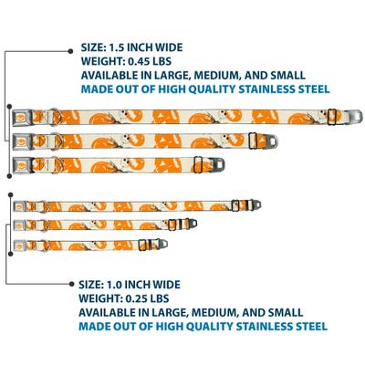 Show full view: Buckle-Down Disney The Nightmare Before Christmas Jack Pose & Pumpkins Dog Collar, Large: 15 to 24-in neck, 1-in wide slide 3 of 8