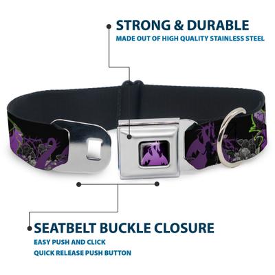 Show full view: Buckle-Down Disney Maleficent Diablo Dog Collar, Large: 15 to 24-in neck, 1-in wide slide 4 of 8