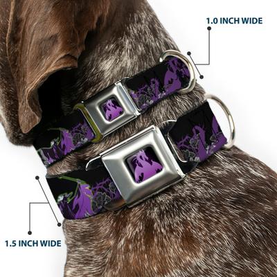 Show full view: Buckle-Down Disney Maleficent Diablo Dog Collar, Large: 15 to 24-in neck, 1-in wide slide 2 of 8