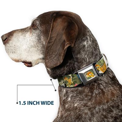 Show full view: Buckle-Down Disney Bambi Friends Scene Dog Collar, Medium: 16 to 23-in neck, 1.5-in wide slide 7 of 8