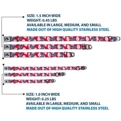 Show full view: Buckle-Down Disney Lilo & Stitch 4 Poses Dog Collar, Large: 20 to 31-in neck, 1.5-in wide slide 3 of 8