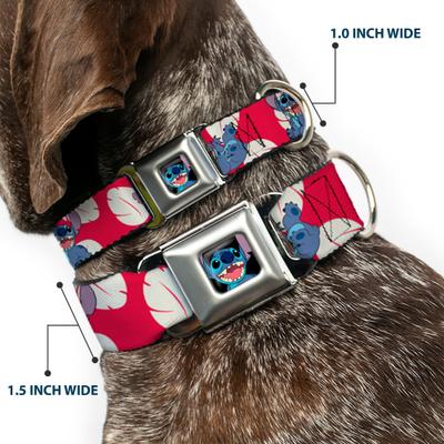 Show full view: Buckle-Down Disney Lilo & Stitch 4 Poses Dog Collar, Large: 20 to 31-in neck, 1.5-in wide slide 2 of 8